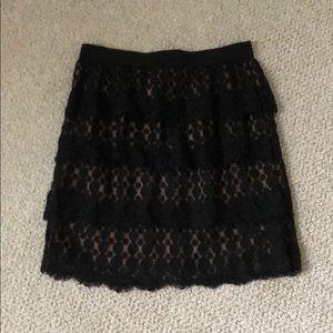 Black lace skirt